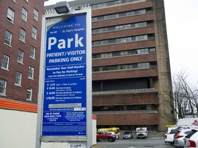 The parking lot for St. Paul's Hospital at the corner of Thurlow and Comox streets in Vancouver.