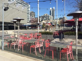 Lunchtime at Lonsdale Quay and the new Shipyards District on the city of North Vancouver’s Waterfront would normally be packed on a glorious spring-break day, but on Monday they and the hundreds of dining seats were nearly deserted