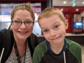 Child care provider Stephanie Pankratz, with her son Bennett, is underwhelmed by the government aid offered to in-home child care providers.