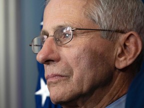 Dr. Anthony Fauci, director of the National Institute of Allergy and Infectious Diseases, speaks during a press briefing at the White House in Washington, D.C., on March 15, 2020.