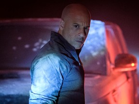 Vin Diesel in a flour-filled tunnel in Bloodshot. He's not doing any baking, however.