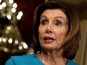 House Speaker Nancy Pelosi (D-CA) speaks to the media about a coronavirus economic aid package on Capitol Hill in Washington, U.S., March 13, 2020.