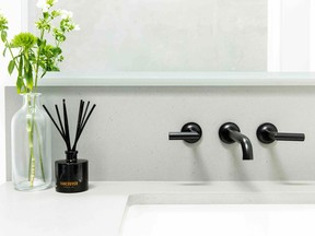 Black faucets are trending strongly in 2020. Used here by Kendall Ansell Interiors