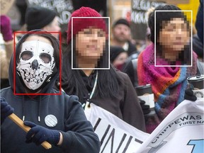 Photo illustration about facial-recognition software being used by London, Ont., police. Clearview is name of the software used.