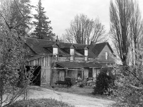 Exterior of McCleery farmhouse at 6750 Macdonald St., 1947.