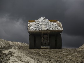 A mining truck in Peru. The government there is planing to lock down the country essentially by restricting all non-emergency travel.