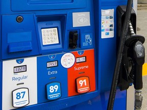 Gas prices at the Mobil/Superstore station at 4651 No. 3 Rd. in Richmond on Tuesday.