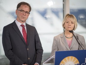 Health Minister Adrian Dix and provincial health officer Dr. Bonnie Henry.