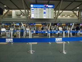 Many B.C. families have put their spring break family plans on hold, as witnessed by a near empty YVR on Friday, as travellers have been advised to self-quarantine for 14 days when returning to the country.