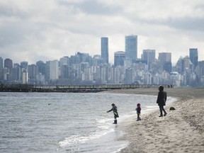 Vancouver, BC: MARCH 31, 2020 --  People keep their distance while on Jericho Beach in  Vancouver, BC Tuesday, March 31, 2020. Due to the Covid-19 viral outbreak, people are advised to keep their distance from each other.