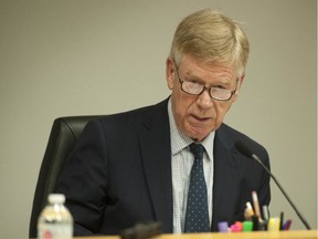 Vancouver, BC: OCTOBER 18, 2019 -- The Commission of Inquiry into Money Laundering in BC began at Federal Court of Canada in Vancouver, BC Friday, October 18, 2019. Pictured is Commissioner Austin Cullen.