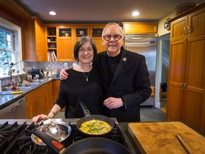 John Bishop and his wife Theresa at their home in Vancouver.