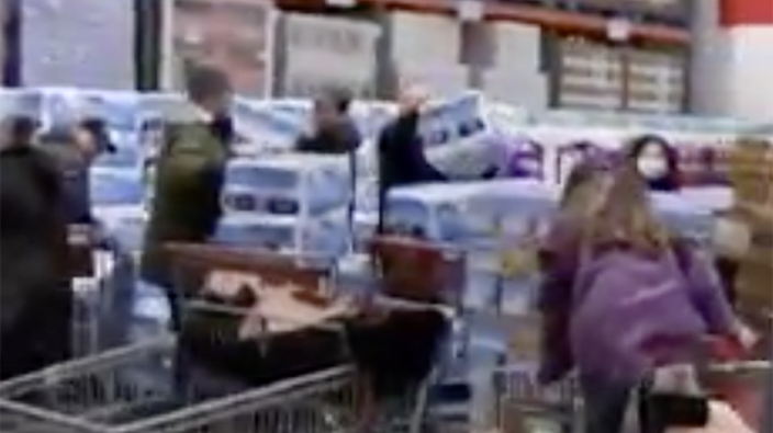 VIDEO: COVID-19 fears spur toilet paper dash at Langley Costco