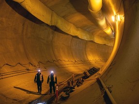 Workers at the B.C. Hydro Site C dam project.
