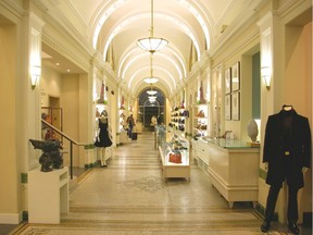 The interior of Leone, a high end fashion store downtown Vancouver that is closing.