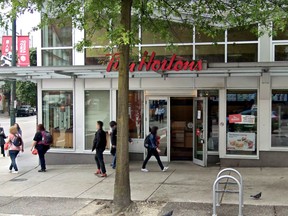 The City of Vancouver has suspended the business licence of the Tim Hortons operating at 108 W Pender Street due to violations of the orders of the Provincial Health Officer and the City of Vancouver that limit the number of persons allowed in a restaurant and which restrict restaurants to take out and delivery service.