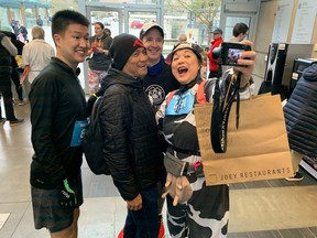 Debra Kato of West Van Run Crew tried to lighten the mooood on Saturday when she showed up for the West Van Run 5K in a cow costume. The fact she didn't win the race was a moooot point!