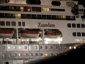 The cruise ship MS Zaandam, where passengers have died on board, navigates through the pacific side of the Panama Canal, in Panama City, Panama, as the coronavirus disease (COVID-19) outbreak continues, March 29, 2020.