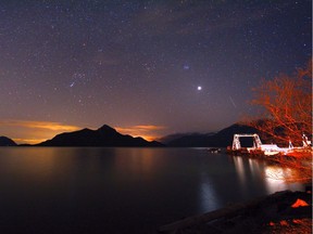 Venus shines brightly over Porteau Cove. MANDATORY CREDIT: Stephen Snell. For Julia Piper Covid things to do story. [PNG Merlin Archive]