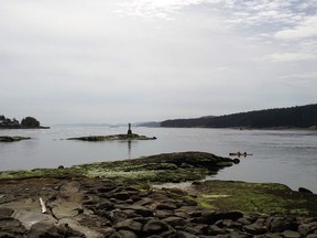 The Salish Sea seen from one of the hundreds of sites that predate contact with Europeans discovered by Richard Hutchings of Gabriola Island and Scott Williams of Washington State in a study called Salish Sea Islands Archaeology and Precontact History, published in the spring edition of the Journal of Northwest Anthropology.