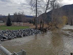 Rushing water near Cache Creek on April 21.