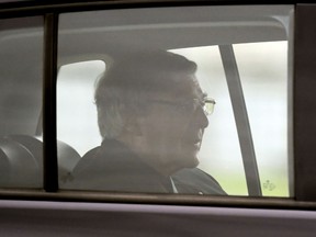 Australian Cardinal George Pell leaves after being released from Barwon Prison near Anakie, some 70 kilometres west of Melbourne, on April 7, 2020.