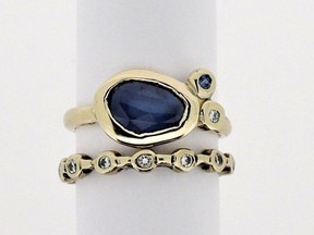 Blue Sapphire an Diamond ring from Vancouver jewelry designer Sonja Picard, $1,775.