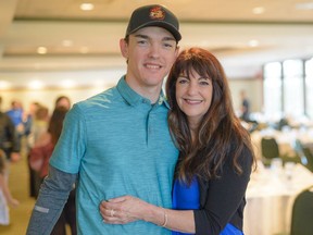 Debbie Bielech and her 21-year-old son, Matt, at the Children's Organ Transplant Society Classic Golf Tournament in 2019. Bielech, founder of the society, donated part of her liver to her son when he was just 8 ½ months old.
