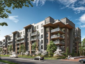 An artist's rendering of the exterior of 50 Electronic Avenue in Port Moody.