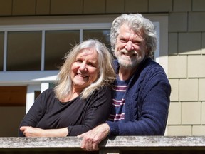 Sylvia Olsen and her husband, Tex McLeod, in quarantine at their North Saanich home.