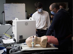 Engineers work on developing a new kind of respirator for COVID-19 patients.