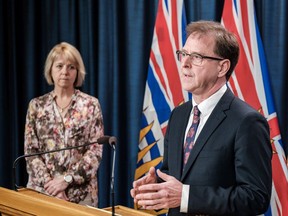 Health Minister Adrian Dix and Provincial Health Officer Dr. Bonnie Henry provide an update on COVID-19 on April 14, 2020.