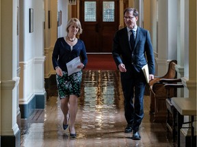 This is a file photo of provincial health officer Dr. Bonnie Henry, with Health Minister Adrian Dix.