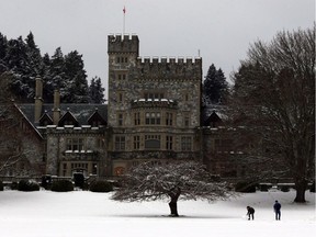 People make a snowman at Royal Roads University following snowfall in Victoria, B.C., Friday, December 9, 2016. The COVID-19 pandemic has placed the world at a tipping point that's challenging social, political, economic and environmental structures, says the director of a new academic research institute at British Columbia's Royal Roads University.