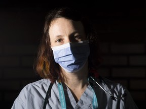 Registered nurse Zoe Manarangi Bake-Paterson is photographed at St. Paul's hospital in downtown Vancouver B.C. Thursday, April 2, 2020.