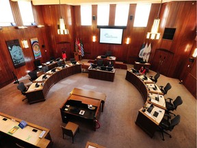 Clerks at Vancouver City Hall as Vancouver council holds a virtual meeting to consider a financial update and short-term options related to the COVID-19 pandemic.