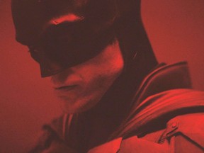 The first look at Robert Pattinson's Batman suit from director Matt Reeves.