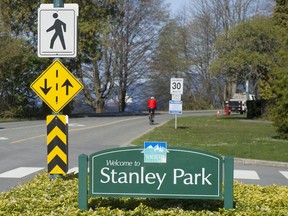 Stanley Park was closed to vehicular traffic on April 8.