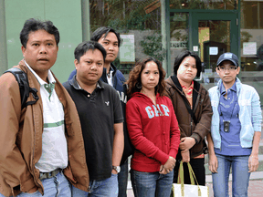 A group of temporary foreign workers in Edmonton in 2010.