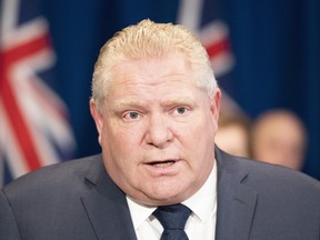 Ontario Premier Doug Ford said people should use their own judgment about isolating after he saw his daughers at his home.