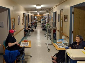 To combat loneliness and boredom during social distancing, Tabor Village turned doorways and hallways into a games room.