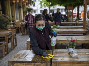 Even when restaurants reopen, their seating capacity will be reduced by as much as half. Getty Images