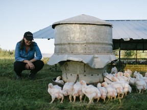 Sales at Jill Azanza's free range chicken and turkey farm in Abbotsford are up dramatically since the COVID-19 pandemic hit.