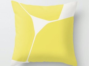 Betsy indoor pillow in yellow by Petra Kaksonen.