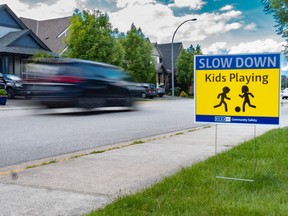 BCAA is urging drivers to slow down as more kids are playing in lanes and alleyways because of the pandemic closure of playgrounds, schools and community centres.