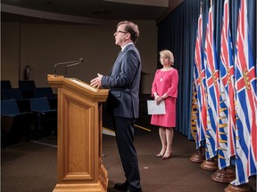 File photo: Health Minister Adrian Dix and  Provincial Health Officer Dr. Bonnie Henry provide an update on COVID-19 on May 5, 2020.