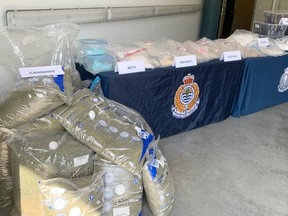Among the items seized in Project Transit are $1.6-million of fentanyl, $60,000 of cocaine, $90,000 of meth, and $500,000 of cannabis shatter.