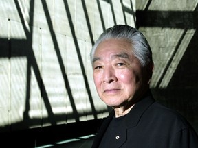 Architect Raymond Moriyama, photographed in 2005 in the Canadian War Musuem.