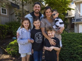 Jenna Liesch with husband Koby and their children, Jacob, 9, June, 8, Jed, 6, and Judah, 3.