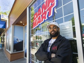 Spensir Sangara owns a cannabis store and the next-door snack shop Dank Mart in Vancouver's Punjabi Market. The 30-year-old is keen to preserve the South Asian cultural flavour of the area.